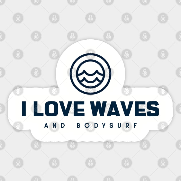 bodysurf and waves lover 1 Sticker by bodyinsurf